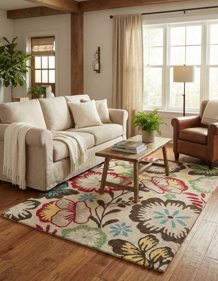 Detail image of 4' 10 x 6' 9 Agra Rug