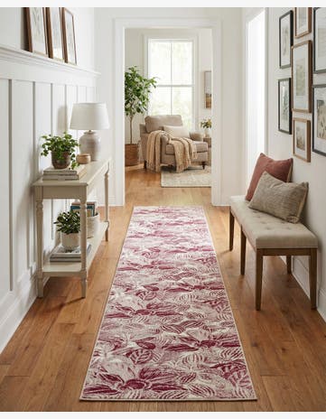 Fuchsia Blossom Runner Rug