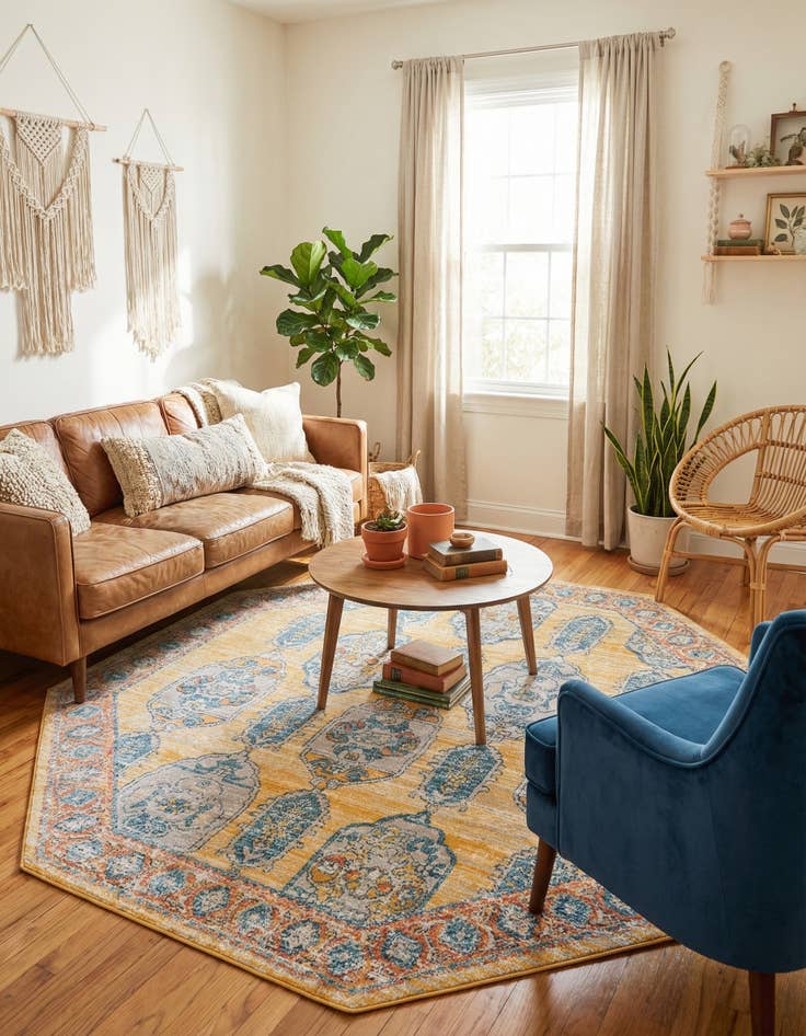 Detail image of 7' 10 x 7' 10 Lola Octagon Rug