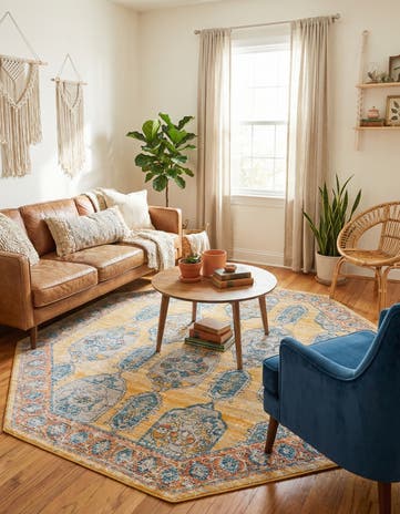 Yellow Lola Octagon Rug