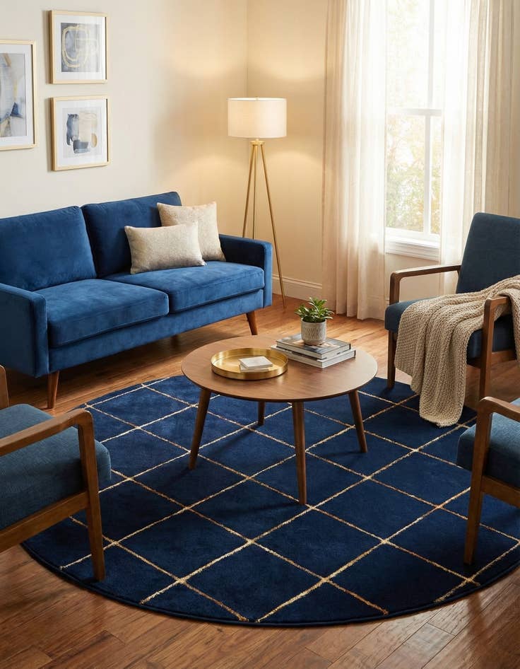 Detail image of 6' x 6' Vogue Geo Round Rug