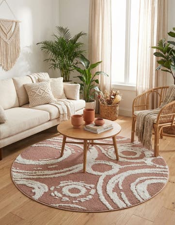5' 3 x 5' 3 Boho Round Rug