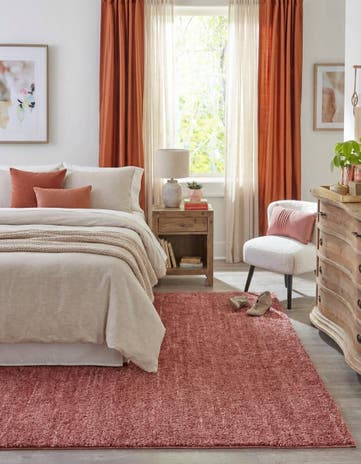 Pomegranate Red Jill Zarin Shaggy Chic Rug