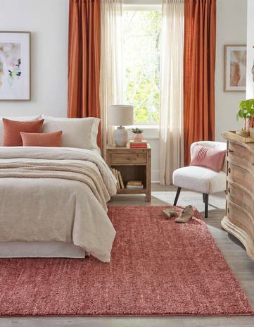 Pomegranate Red Jill Zarin Shaggy Chic Rug