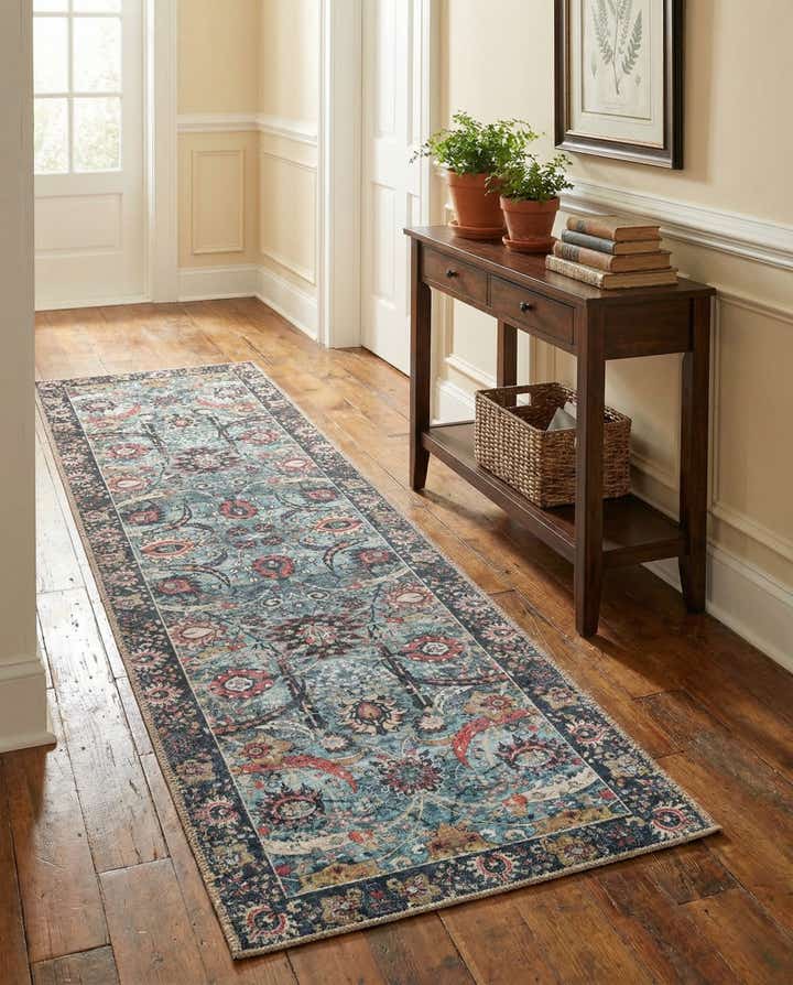 2' x 8' Washable Timeless Runner Rug