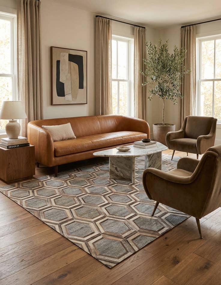 Detail image of 5' x 8' 1 Cowhide Rug