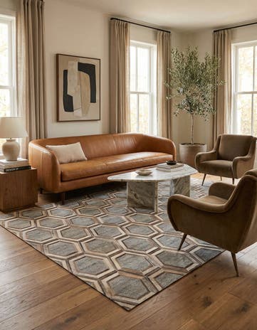 5' x 8' 1 Cowhide Rug