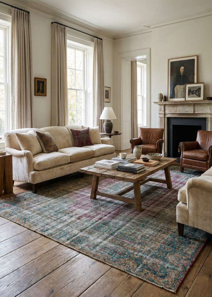 9' 7 x 12' 8 Hand Knotted Ultra Vintage Persian Wool Rug