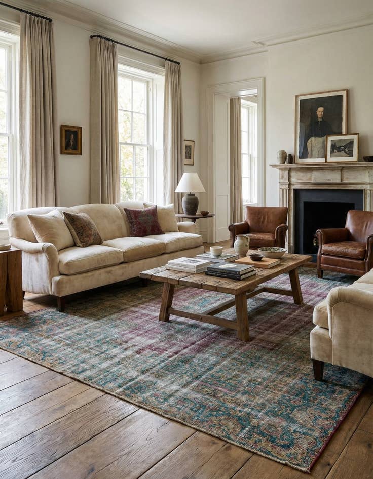 Detail image of 9' 7 x 12' 8 Hand Knotted Ultra Vintage Persian Wool Rug