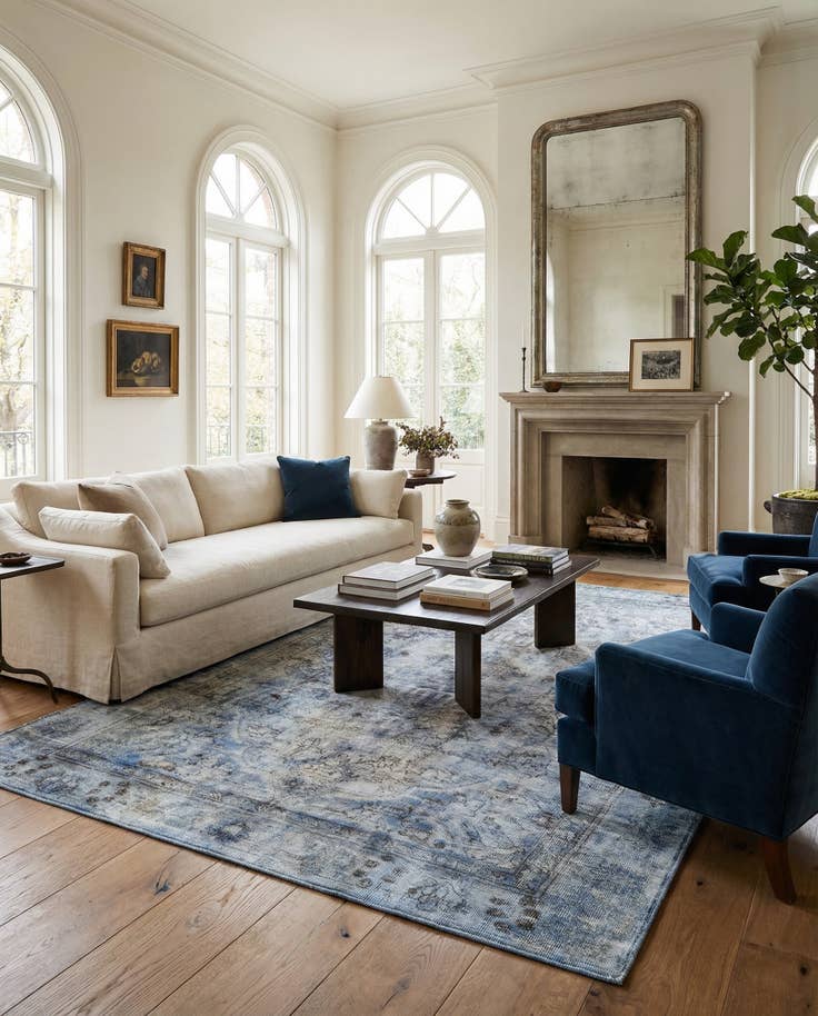 Detail image of 6' x 9' 8 Hand Knotted Ultra Vintage Persian Wool Rug