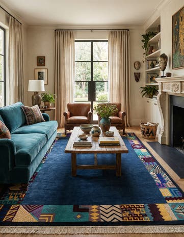 6' 8 x 9' 6 Hand Knotted Nepal Wool Rug