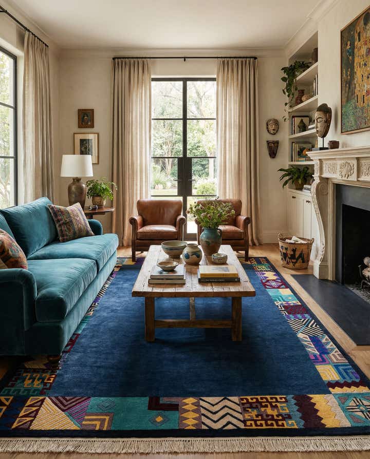 6' 8 x 9' 6 Hand Knotted Nepal Wool Rug