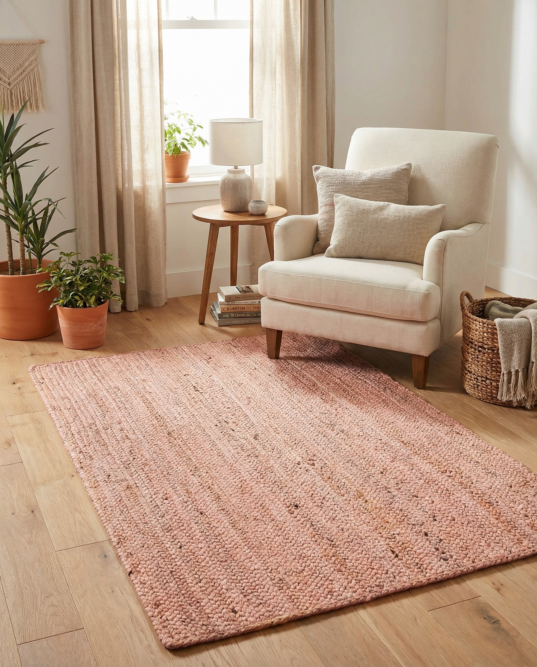  3' 3 x 5' 1  Hand Braided Jute Rug