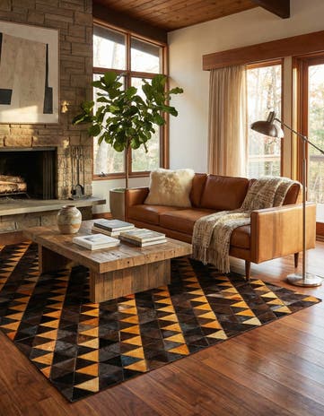 5' x 8' 1 Cowhide Stocks Rug