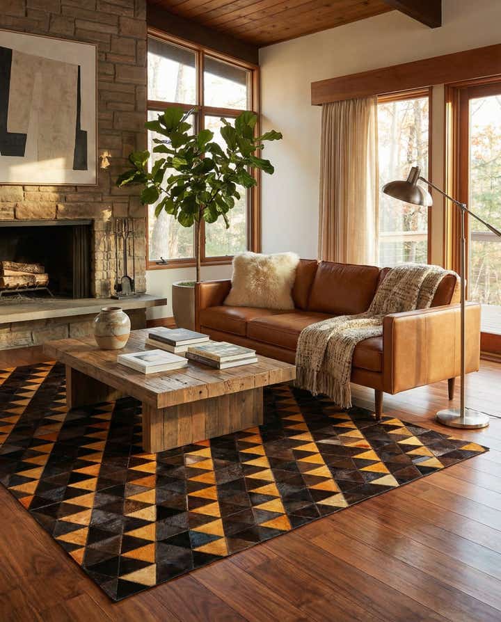 5' x 8' 1 Cowhide Stocks Rug