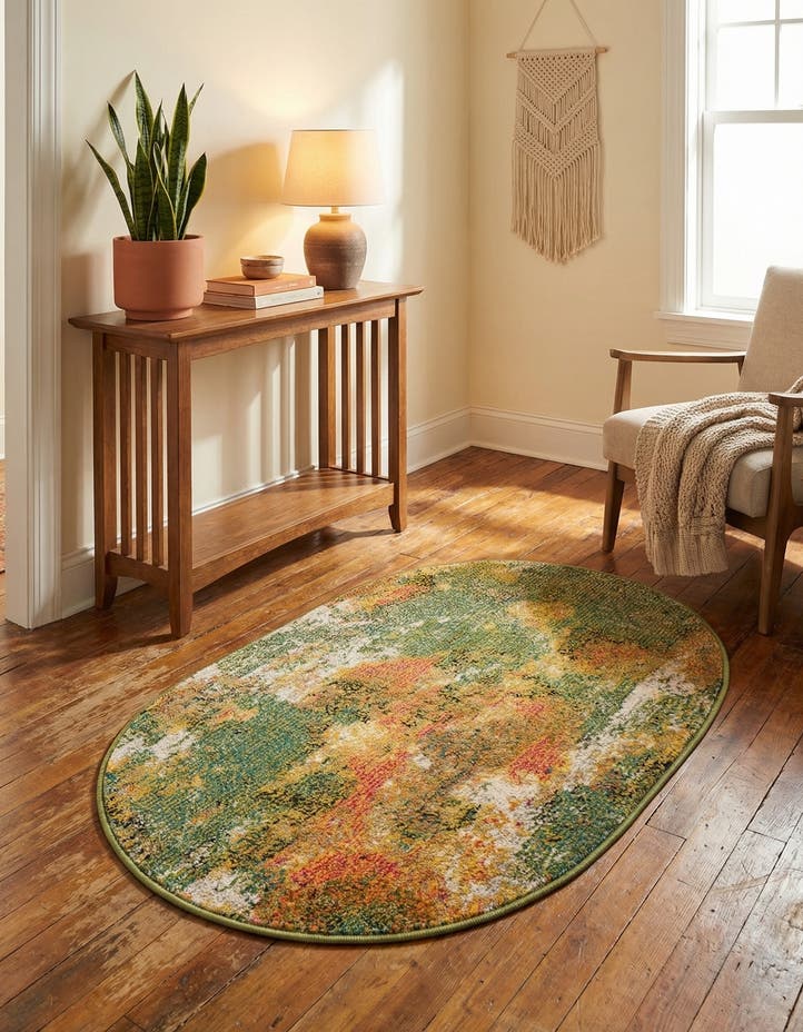 2' 2 x 3' 1 Washable Haerfest Oval Rug