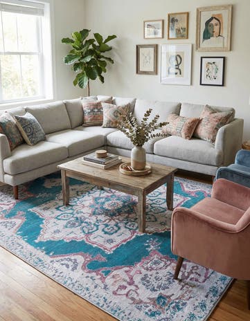 9' 2 x 12' Washable Francesca Rug