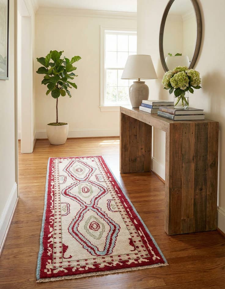 Detail image of 3' x 8' 3  Hand Knotted Oushak Wool Runner Rug