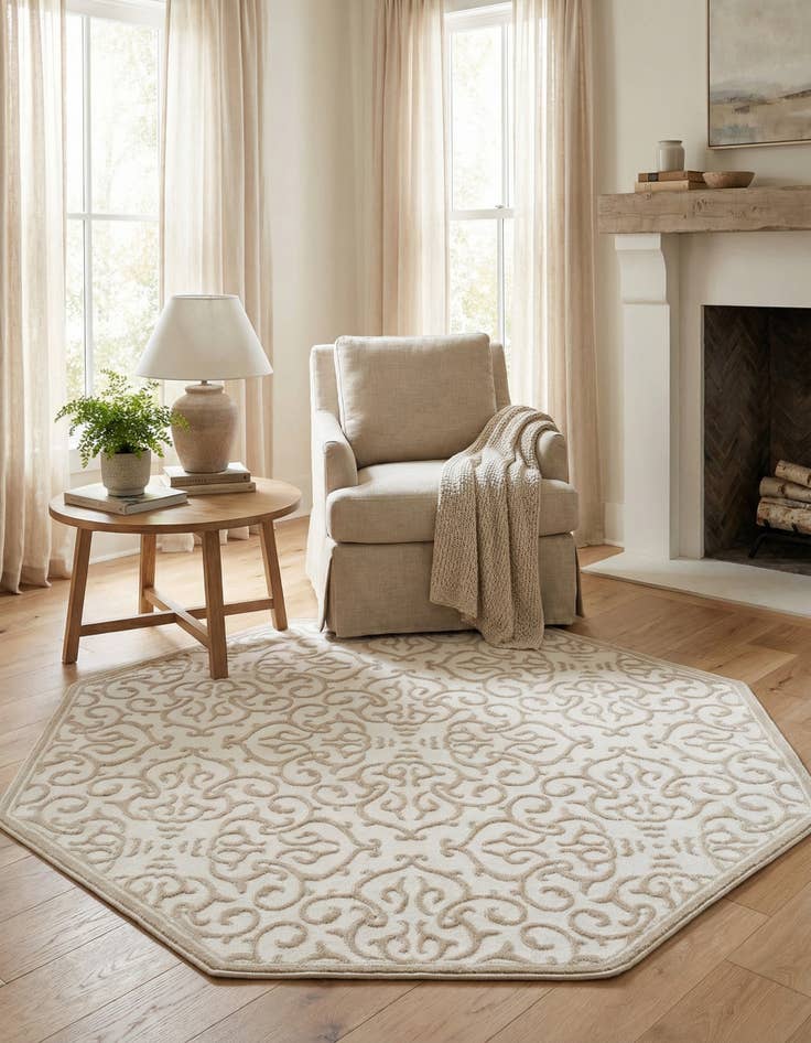 Detail image of 5' 3 x 5' 3 Himalaya Octagon Rug