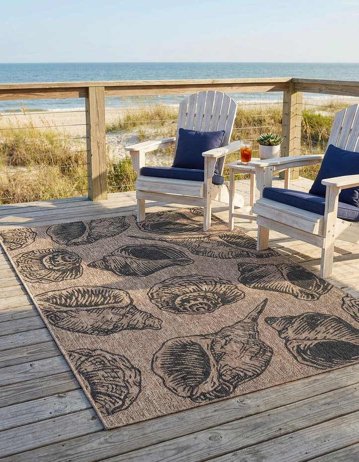 5' 3 x 8' Easy-Clean Coastal Indoor / Outdoo...