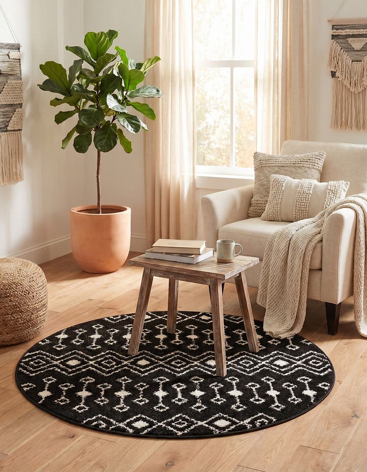 3' x 3' Moroccan Trellis Round ...