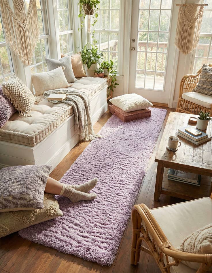 Detail image of 2' 7 x 13' Infinity Shag Runner Rug