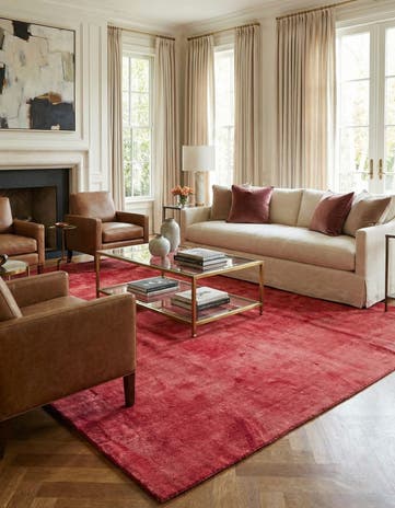 6' 9 x 9' 6 Hand Knotted Darya Persian Wool Rug