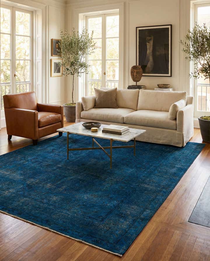 6' 4 x 9' 8 Hand Knotted Ultra Vintage Persian Wool Rug