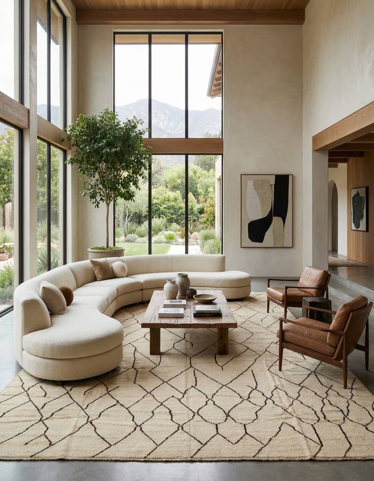 Detail image of 16' 1 x 24' 7 Hand Knotted Moroccan Wool Rug