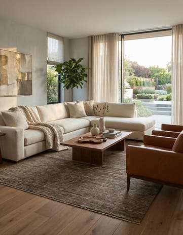6' 8 x 9' 3 Hand Knotted Modern Ziegler Wool Rug