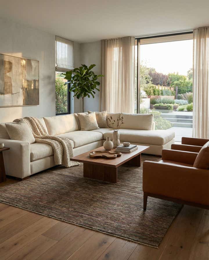 6' 8 x 9' 3 Hand Knotted Modern Ziegler Wool Rug