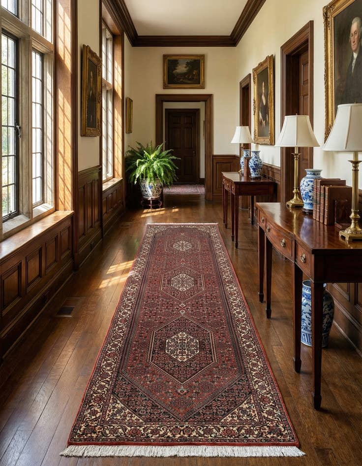 Detail image of 2' 6 x 8' 8 Bidjar Wool Runner Rug