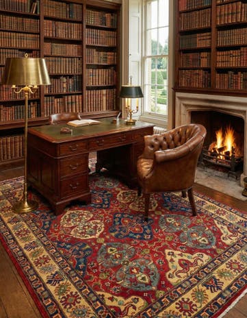 6' x 9' 1 Hand Knotted Kazak Rug