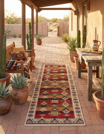 2' 7 x 10' Easy-Clean Baja Indoor / Outdoor Runner Rug