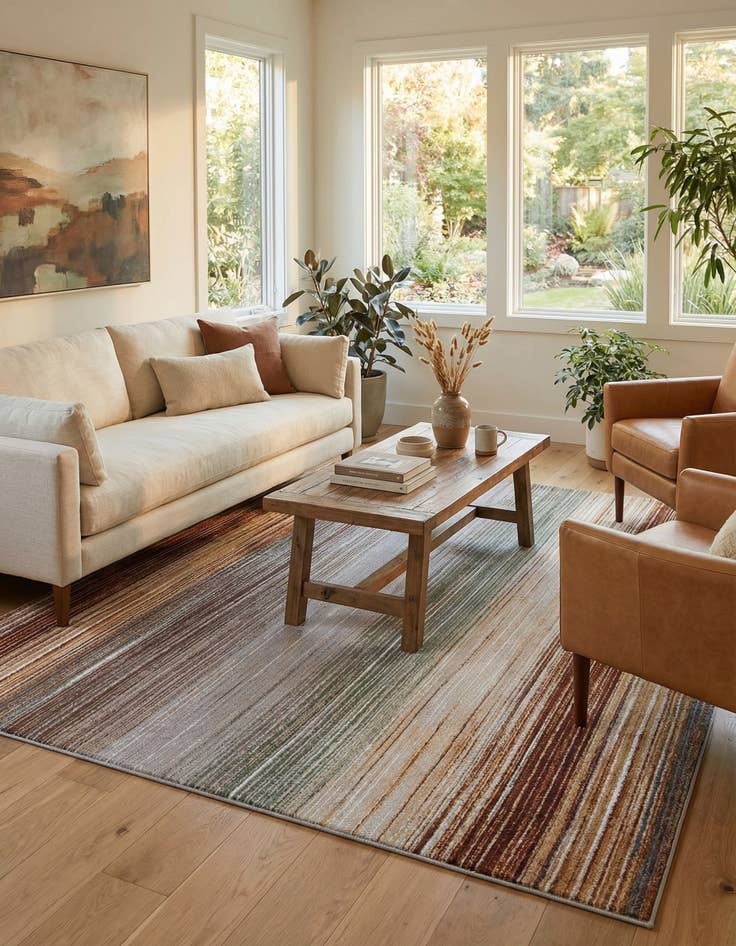 Detail image of 7' 10 x 10' Easy-Clean Modern Indoor / Outdoor Rug