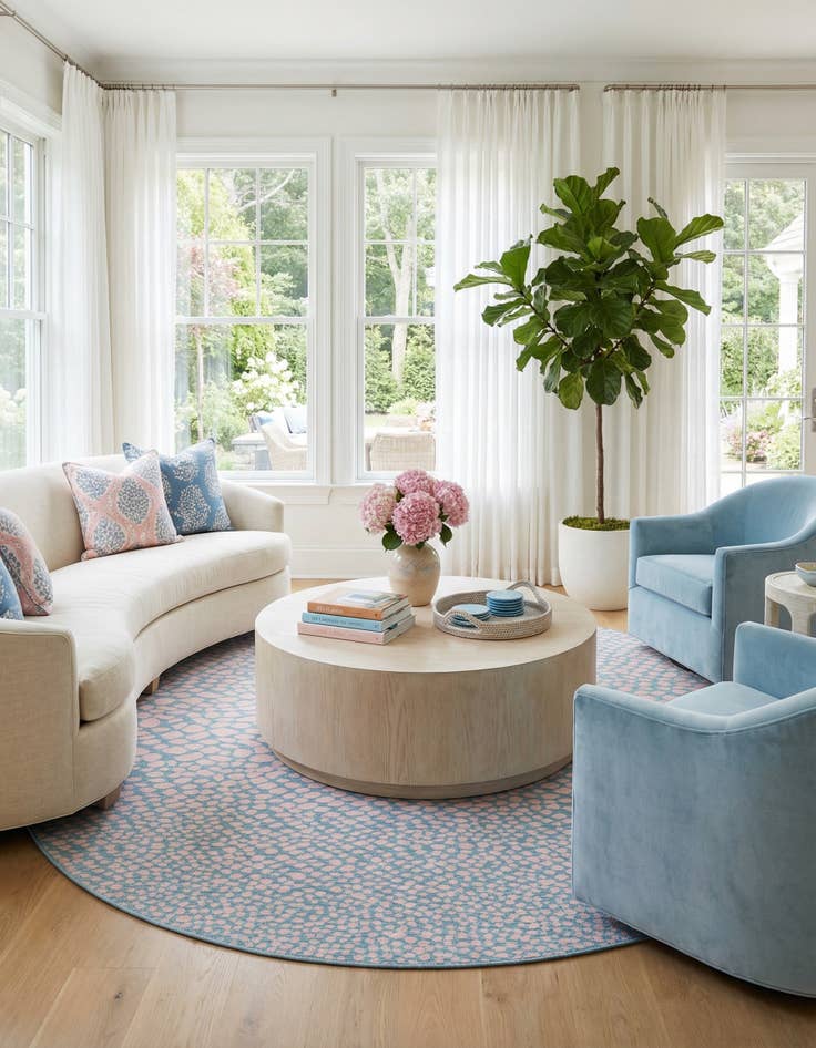 Detail image of 13' x 13'  Washable Jill Zarin Cape Town Indoor / Outdoor Round Rug