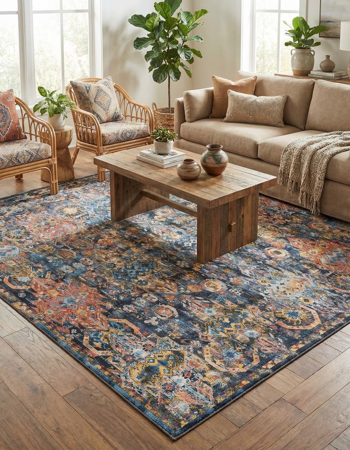 7' 7 x 10' 6 Washable Timeless Rug