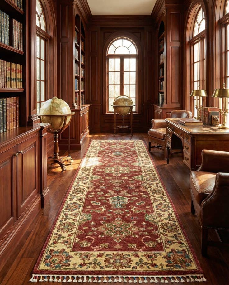 Detail image of 2' 8 x 9' 9 Hand Knotted Ariana Ziegler Runner Rug
