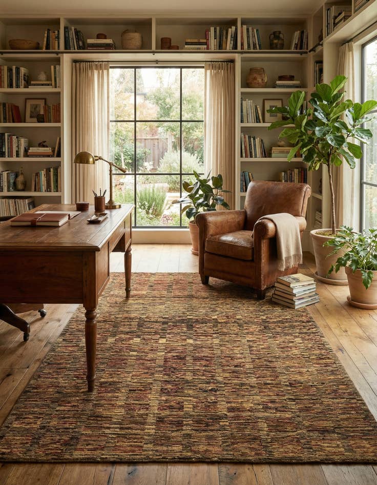 Detail image of  6' 8 x 9' 3  Hand Knotted Kashkuli Gabbeh Wool Rug