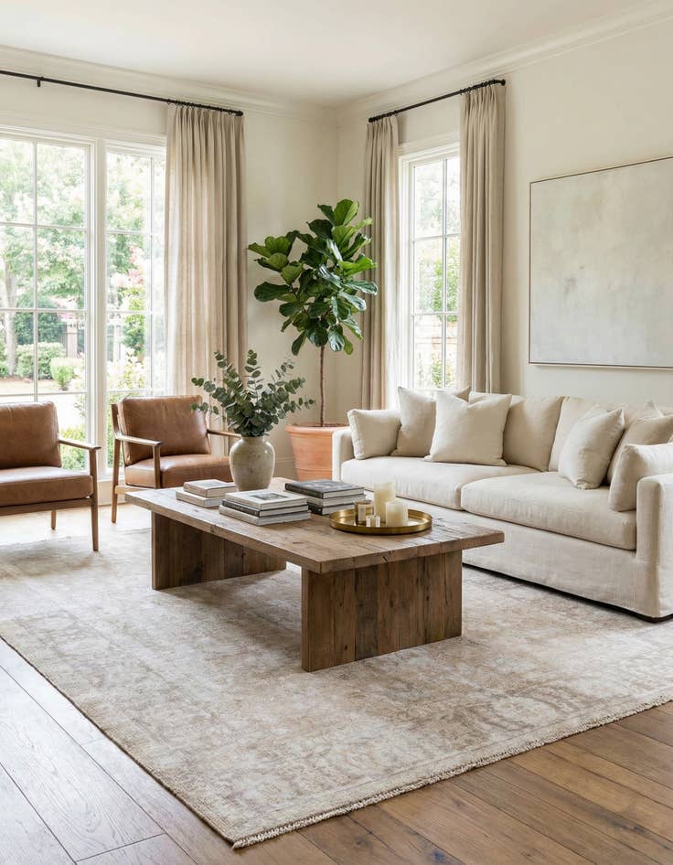 Detail image of  6' 3 x 9' 3  Hand Knotted Ultra Vintage Persian Wool Rug