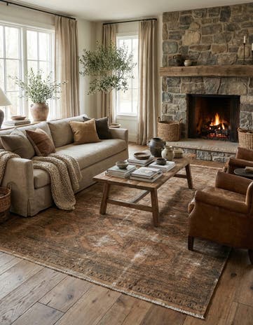 5' x 7' 8 Hand Knotted Ultra Vintage Persian Wool Rug