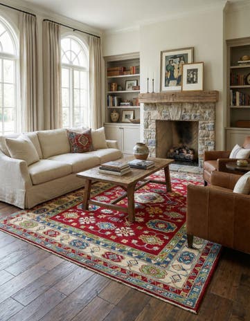 6' 3 x 10' Hand Knotted Kazak Rug