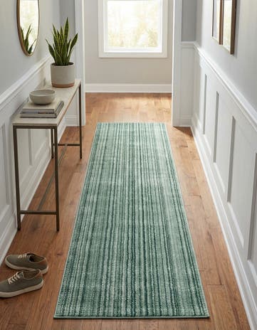 Green Gemstone Runner Rug