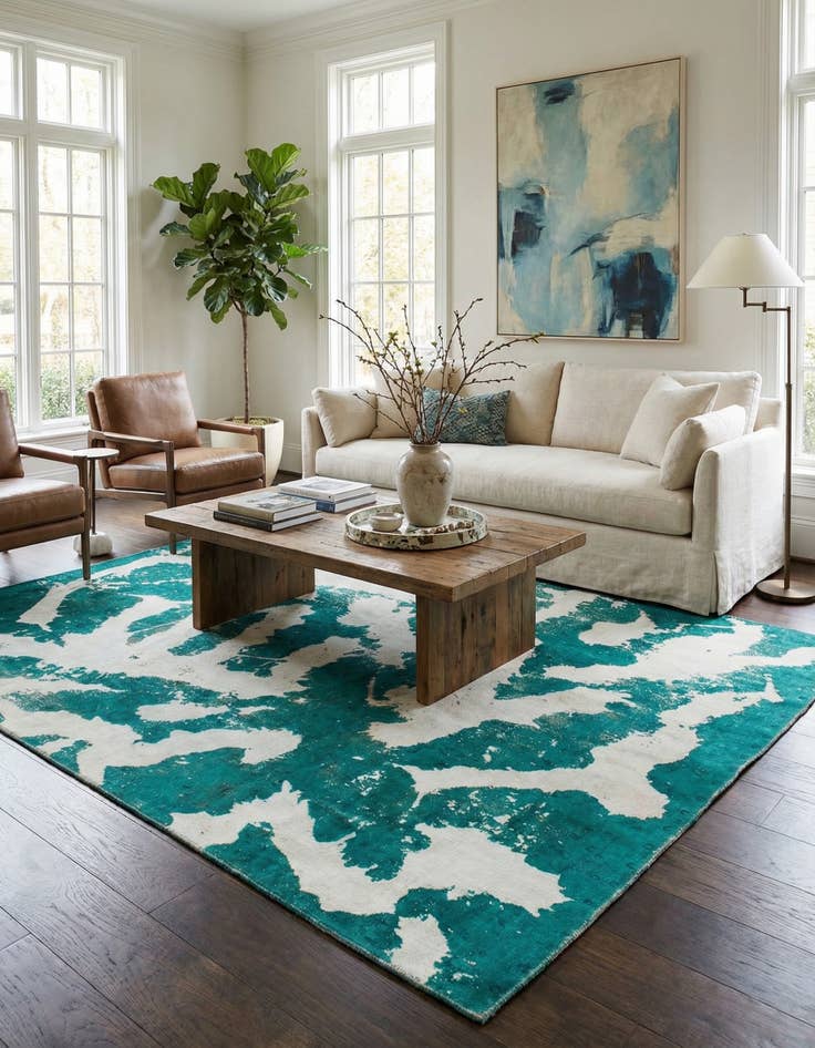 Detail image of 7' 5 x 9' 3  Hand Knotted Ultra Vintage Persian Wool Rug