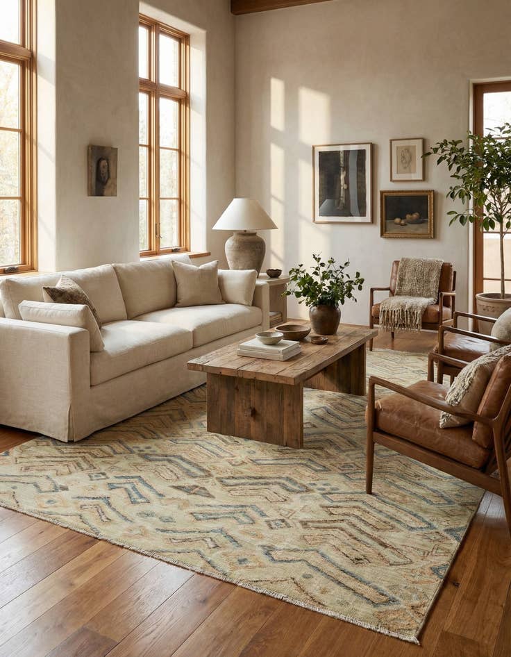 Detail image of 8' 1 x 10' 3  Hand Knotted Darya Wool Rug