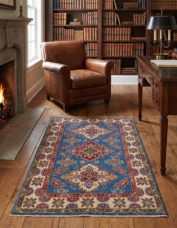 3' 5 x 5' 2 Hand Knotted Kazak Rug
