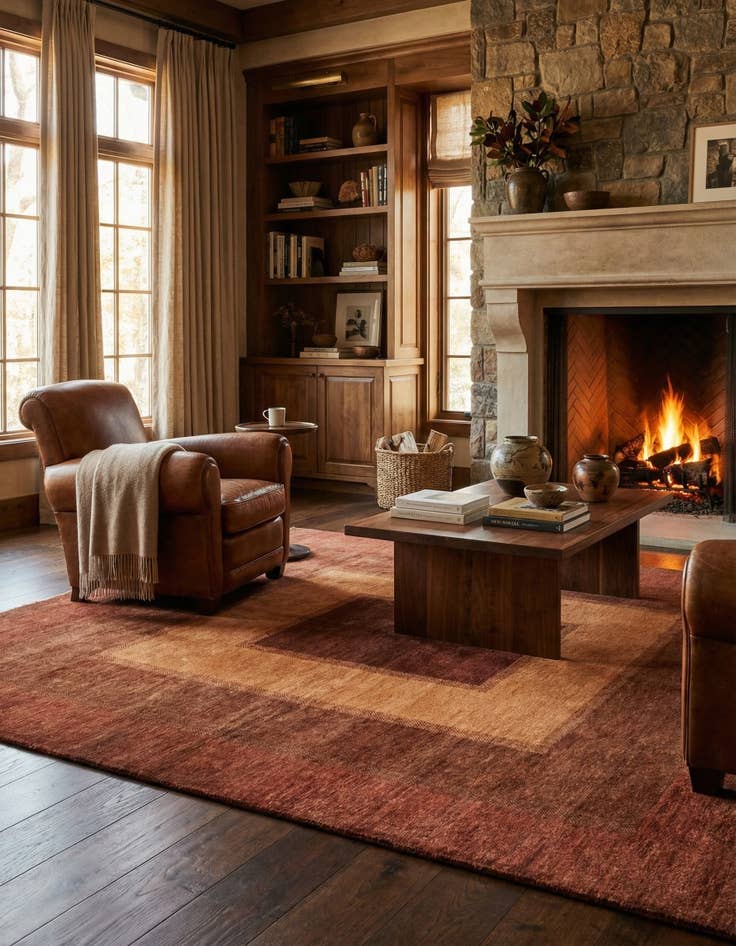 Detail image of 5' 7 x 8' 5 Juma Wool Rug