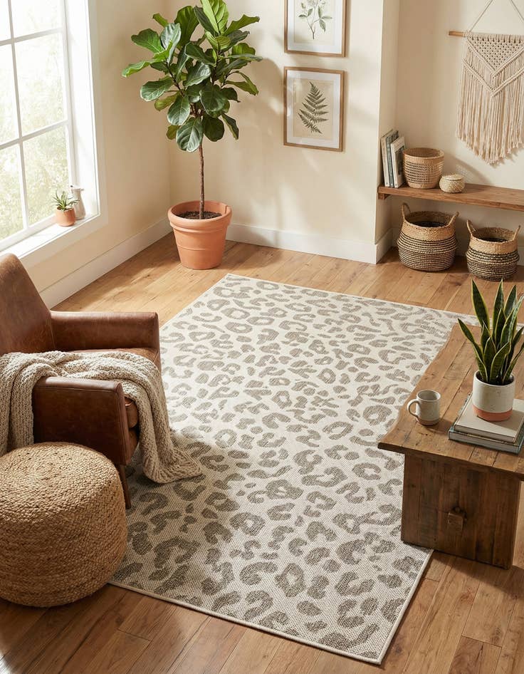 Detail image of  4' x 6'  Washable Safari Indoor / Outdoor Rug