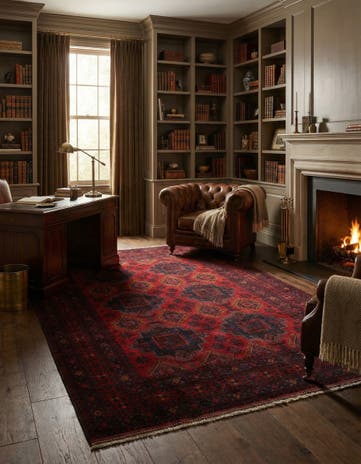6' 11 x 9' 11 Hand Knotted Khal Mohammadi Wool Rug