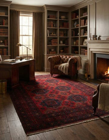 6' 11 x 9' 11 Hand Knotted Khal Mohammadi Wool Rug